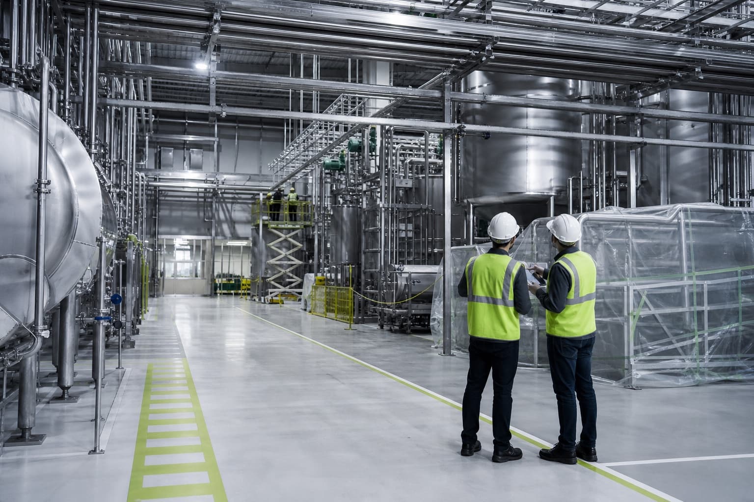 Coordinamento tecnico durante la messa in funzione di un impianto